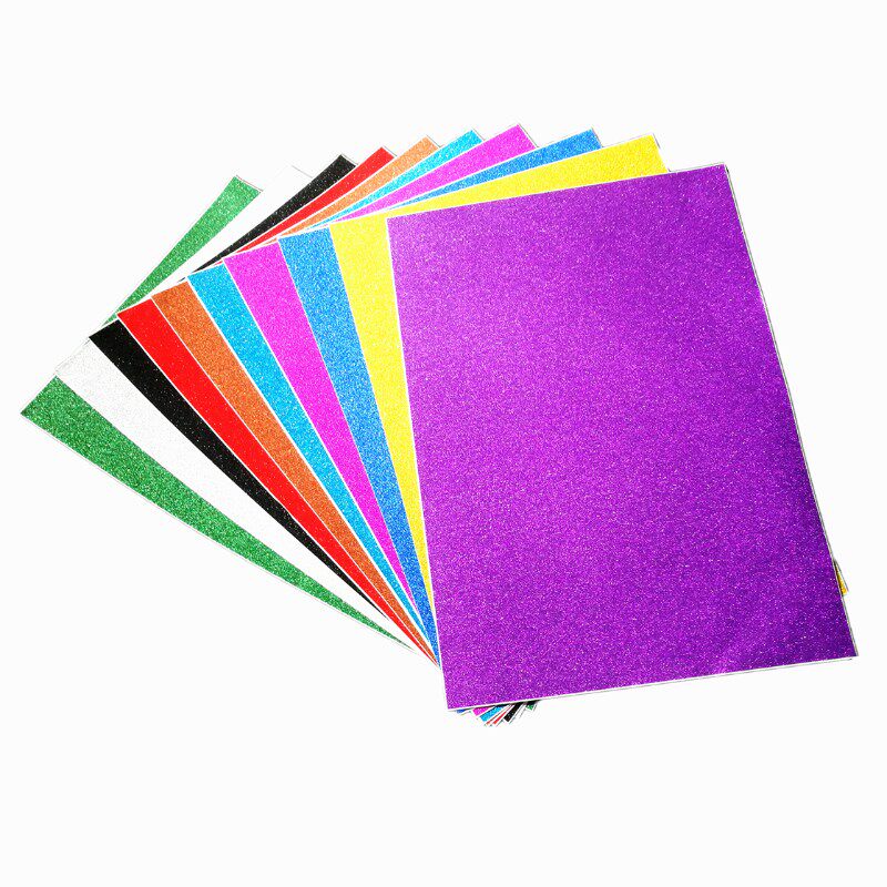 A4 color glitter glitter diamond glitter bright surface children's handmade colored paper glitter paper laser paper pearlescent paper paper-cut cardboard