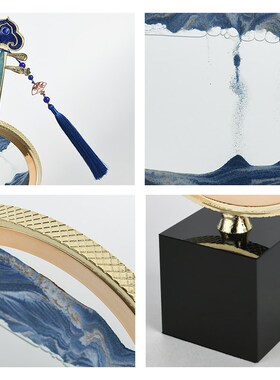 新中式琵琶流沙画电视柜酒柜摆件装饰品沙漏解压乔迁新居创意礼物