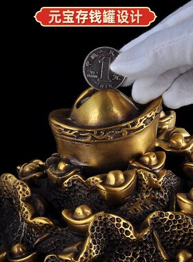 铜白菜摆件招财家居客厅酒柜装饰品办公室老板桌开业礼品工艺品