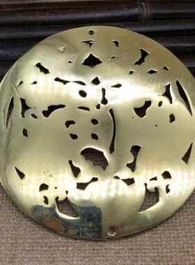 铜器纯铜牌黄铜牌福牌元宝进宝镂空牌挂牌挂件工艺摆饰家居饰品