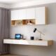 Suspended desk suspended solid wood desk integrated suspended computer desk study table wall bookcase wall cabinet wall cabinet