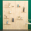 Customized hole board solid wood Nordic storage wall rack wall hanging living room kindergarten decoration home