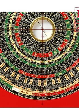 集易堂八寸五三合罗盘34层手工三合盘 专业三合派罗经盘8寸