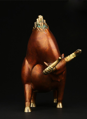 铜牛摆件运势如虹牛天道酬勤牛工艺礼品摆饰公司老板桌装饰摆设开