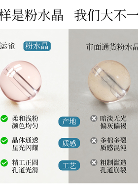 【天然原矿颗颗臻品】粉水晶散珠