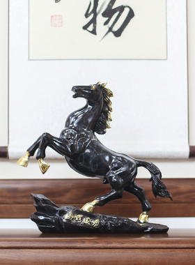 纯铜马摆件马到成功新中式家居客厅玄关办公室桌面开业乔迁礼品