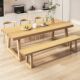 Solid wood large desk Nordic simple double study table home desk living room long table workbench computer desk