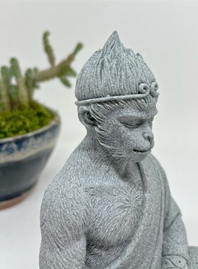 斗战胜佛孙悟空齐天大圣庭院鱼缸摆件创意水泥佛像极简家居造景