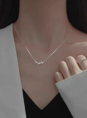 S925银杏叶锁骨链女友生日礼物