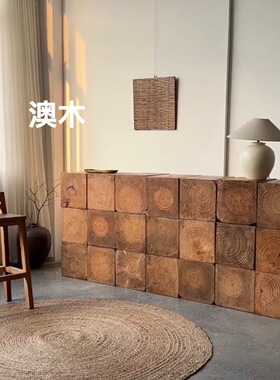 实木墩子树桩茶几沙发边角几民宿原木根雕木桩床头柜花盆底座摆件