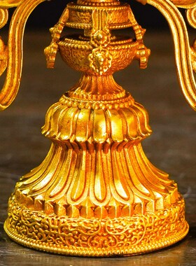 闯隆藏式铜鎏金七政宝铜像七寸家用室内桌面文创工艺装饰品摆件