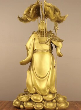 铜关公摆件客厅武财神供奉神像关羽供桌香案台关二爷商铺招财大号