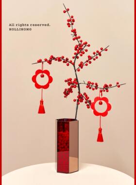 逅里Hollihom 福满丰登 新年橱窗装饰高级感布置冬青摆件乔迁礼物