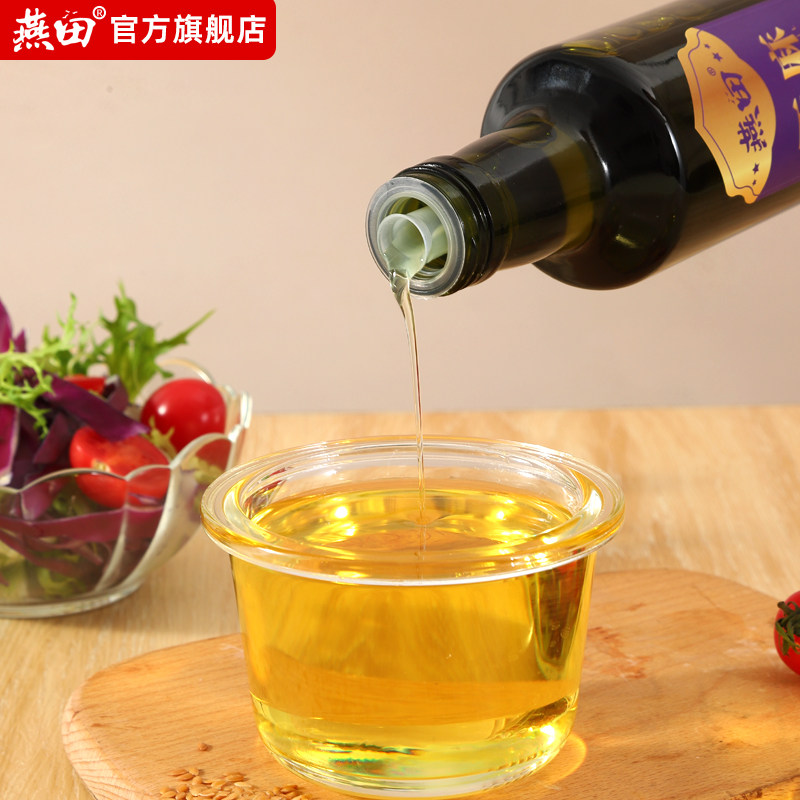 国标一级纯亚麻籽油500ml低温冷榨保留营养食用油凉拌热烹可直饮 麻 实拍商品图