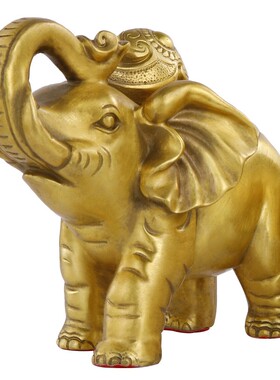 铜象摆件一对吸水大象客厅酒柜家居乔迁办公室店铺装饰工艺礼品