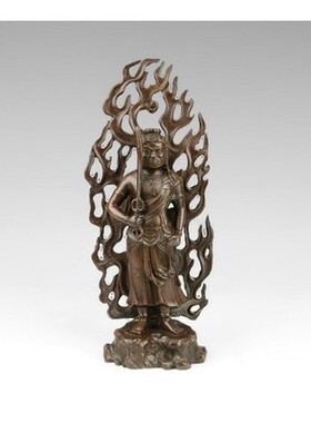 开运纯铜不动明王佛像 不动尊菩萨铜像属鸡本命佛摆件