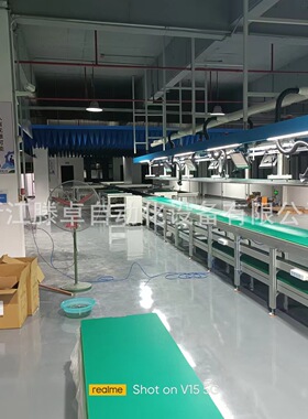源头工厂规划电炸锅总装线倍速链上下循环流水线包装测试线