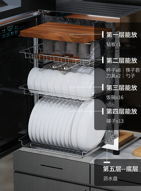家用消毒碗盘柜小型立式不锈钢紫外线灯珠厨房高温烘干台式餐具碗
