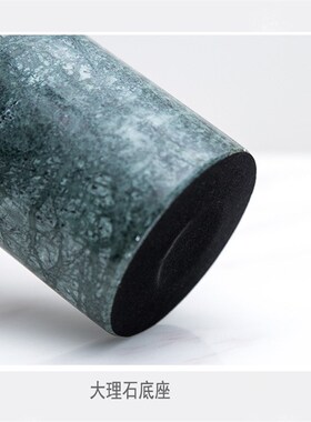 新中式禅意扇形莲花摆件样板房售楼部客厅茶几博古架酒店软装配饰