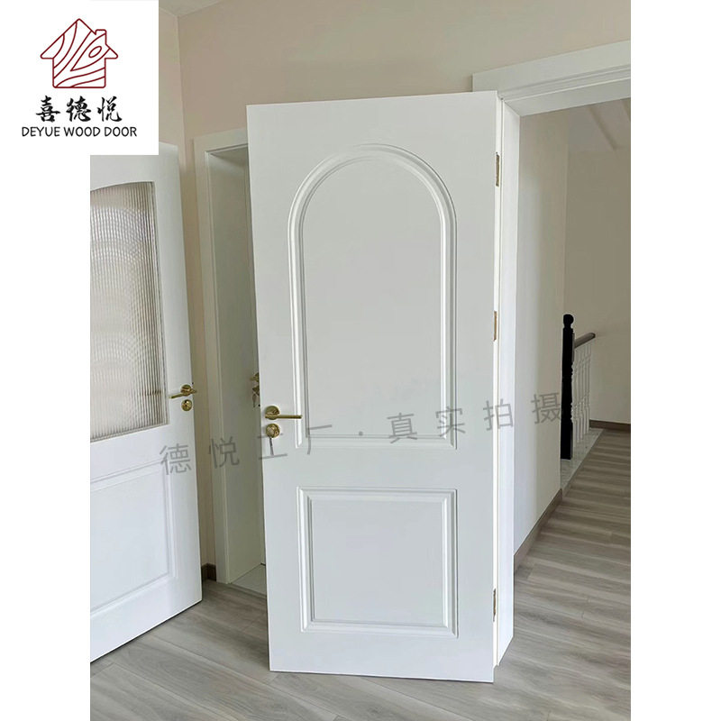 Light luxury French solid wood lacquered bedroom door