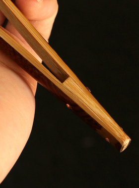 精品纯手工精工制作天然草湘妃竹茶夹竹茶具竹制茶杯夹子茶道配件