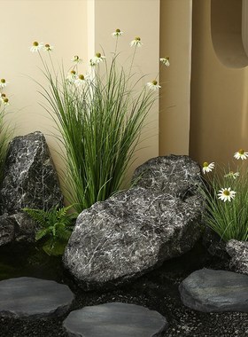 玻璃钢庭院汀步石脚踏板花园庭院装饰户外地砖阳台园林草坪布置