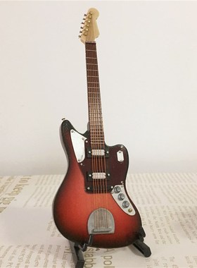 可刻字手工木制电吉他模型电贝司乐器模型摆件汽车圣诞节生日礼物