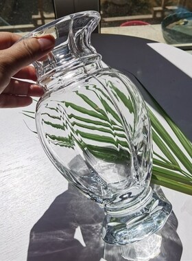 出口法式轻奢高脚描金水晶料玻璃花瓶大肚花器家居摆件哈酷平替版