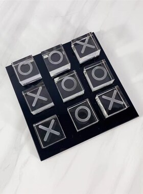 欧式水晶象棋棋盘客厅软装饰品摆件样板间配饰创意家居书房