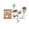 Perforated board cork custom solid wood accessories Nordic photo wall entry study room message board wall storage rack