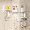 No punching household hole board wall dormitory kitchen bathroom wall storage rack partition wall hanging storage shelf with