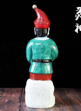 陶瓷灵神老姬爷路神陶瓷神像通财路跑差摆件中式人物摆件