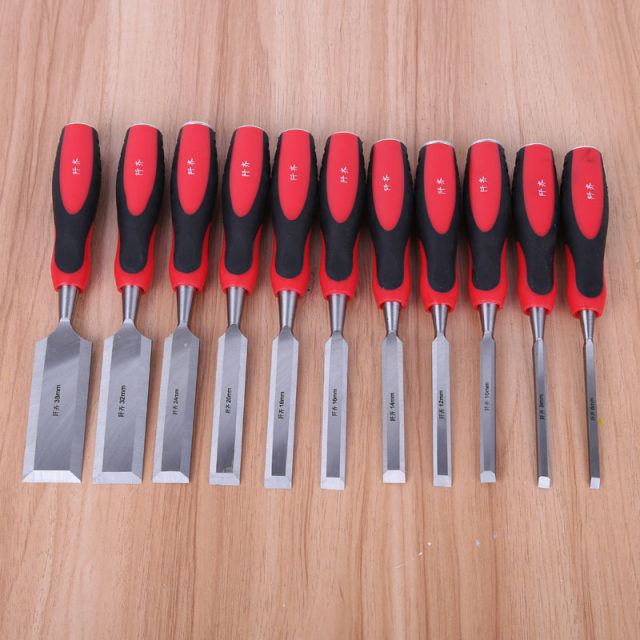 Chisel woodworking chisel ເຫຼັກພິເສດ chisel ໄມ້ chisel ໄມ້ຊ້ວນໄມ້ຮອບ semicircular flat shovel shovel ເຄື່ອງມືຊ່າງໄມ້ encyclopedia universal set