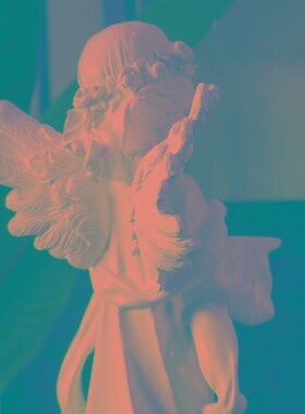 JK慕空间少女天使托盘桌面收纳玄关钥匙茶几桌面装饰摆件创意雕塑