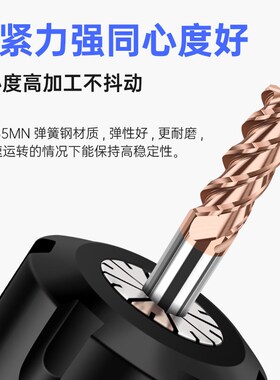ER20筒夹高精度弹性夹具雕刻机弹簧主轴刀柄er11 16 25 32 40夹头