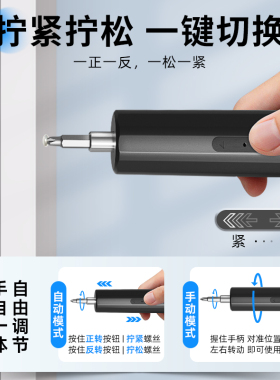 电动螺丝刀充电式家用小型手自一体迷你锂电起子机电批改锥钻套装