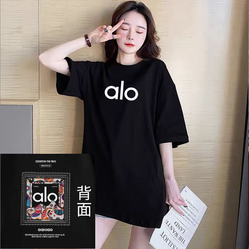 AIO重磅夏季高档印花短袖美式运动情侣同款240g纯棉时尚百搭T恤新