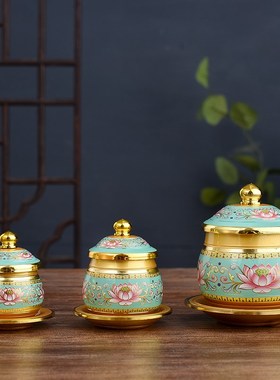 供水杯圣水杯家用佛堂佛前供奉观音仙家莲花佛台贡杯供杯佛具用品