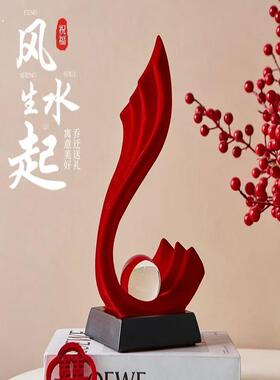 风生水起高级感摆件轻奢高档办公室桌面客厅玄关酒柜现代简约装饰