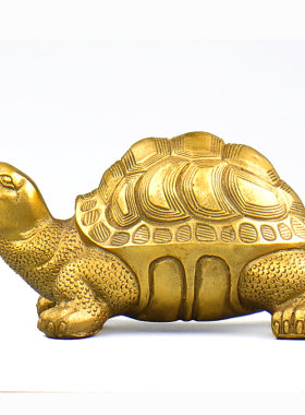 普生缘纯铜乌龟小摆件铜龟金龟家居办公室龟装饰工艺礼品铜乌龟