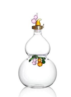 密封玻璃泡酒瓶1斤2斤3斤5斤装透明高硼硅葫芦家用造型创意空瓶不