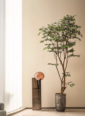 仿真绿植室内仿生植物尤加利落地盆栽高端轻奢假树仿真树装饰摆件