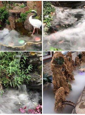 超声波雾化板12头水幕墙烟雾器假山景观雾化加湿水池鱼池造雾器