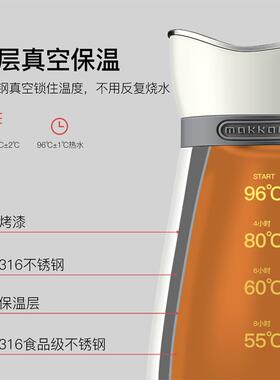旅行便携电热水杯500ml迷你一人食电水壶双层保温316不锈钢