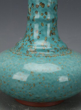 宋代钧窑竹节大肚瓶复古花插花器仿古瓷器民俗装饰摆饰古董古玩