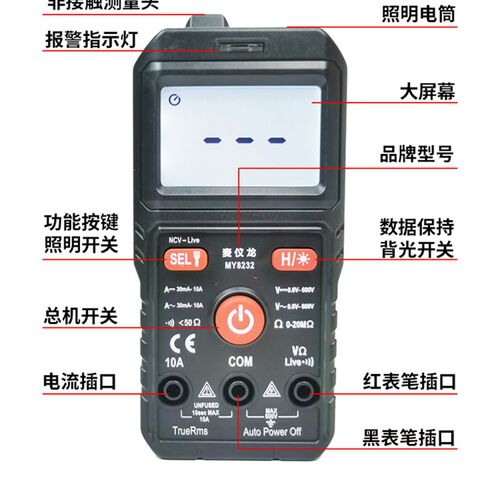 全自动智能万用表高精度智能防烧电工维修万能表小型便携傻瓜式 - 图1