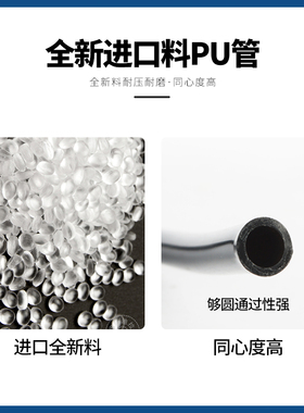 PU气管8*5mm气动透明软管空压机高压气泵管子木工管4/6/10/12气线