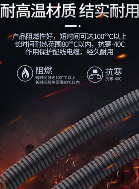 塑料波纹管PA尼龙PP防水阻燃螺纹管穿线软管PE电线电缆保护套线管