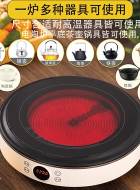 新款围炉煮茶电陶炉煮茶炉煮茶壶烤肉烤水果红薯室内插电电炉套装