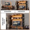 Desktop storage rack home desktop bookshelf computer elevated rack desk hole board multi-layer storage rack layered rack